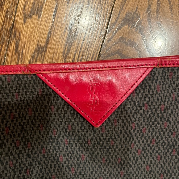 Yves Saint Laurent Red and Black Clutch - Picture 3 of 8